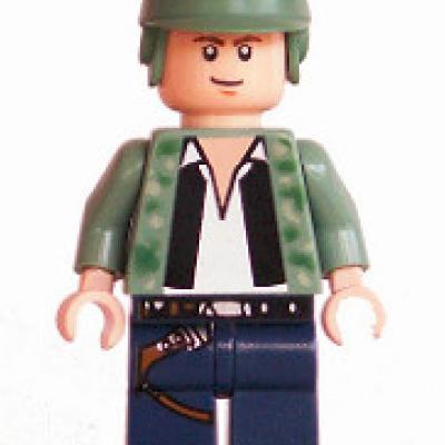 Han Solo™ Retro Badge Reel Made With LEGO® Minifigure™ Pediatric