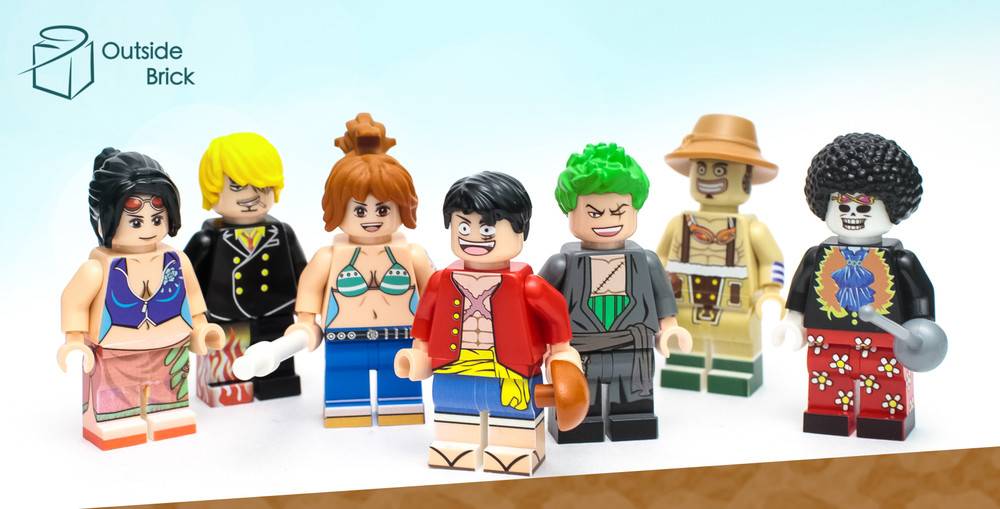 Monkey D luffy Without Straw Hat Lego One Piece Anime Theme Superheroes  Minifigure Block Toys