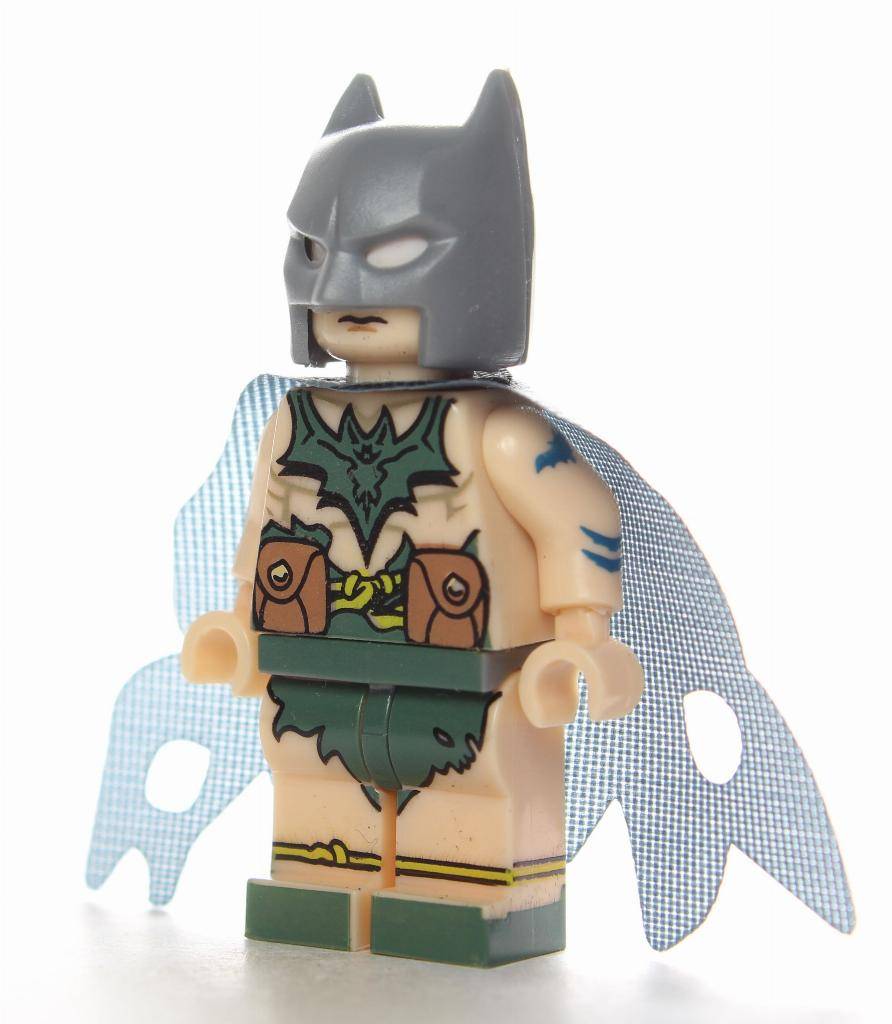 Caveman Batman Batman minifigure on lego bricks Custom 
